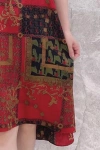 2023 New women's silk imitation dress for middle-aged and elderly people with floral patterns Application Scenario